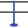 Afzetpaal dubbel afzetlint blauw