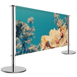 Reclame-afzetting chroom (1m50) - BANNER