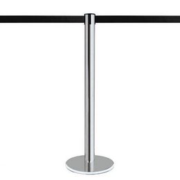 Absperrpfosten mit Gurt verchromt 3,7m (personalisierbar) - LIMIT