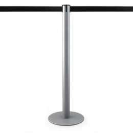 Afzetpaal met uittrekbaar lint 300cm - zilver