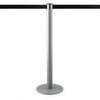 Afzetpaal met uittrekbaar lint 300cm - zilver
