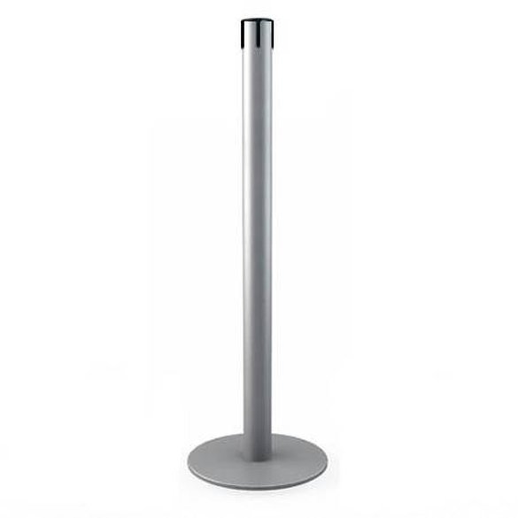 Silber Absperrpfosten ohne Gurt
