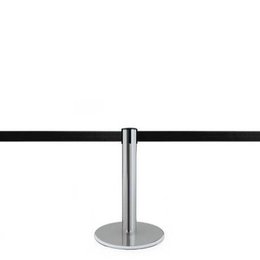 Kleiner Absperrpfosten mit Gurt 3m (verchromt) - LIMIT MINI