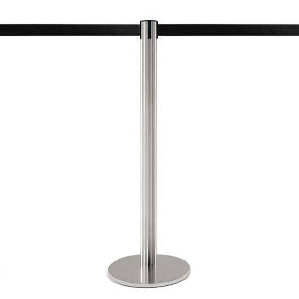 Afzetpaal RVS met trekband - 5m