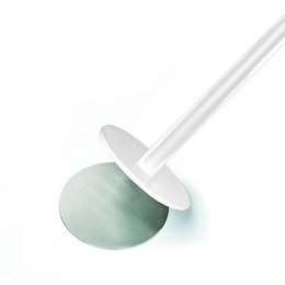 Magnetische afzetpaal met afzetband wit gelakt, 370 cm