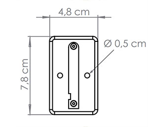 Dimensions du support mural pour sangles