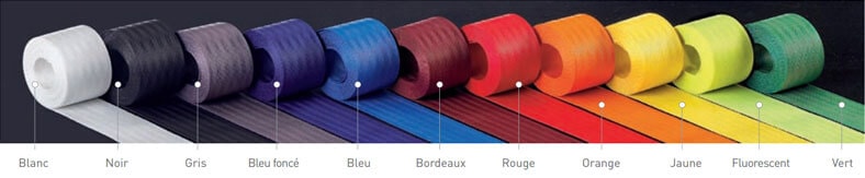 11 couleurs de sangle différentes