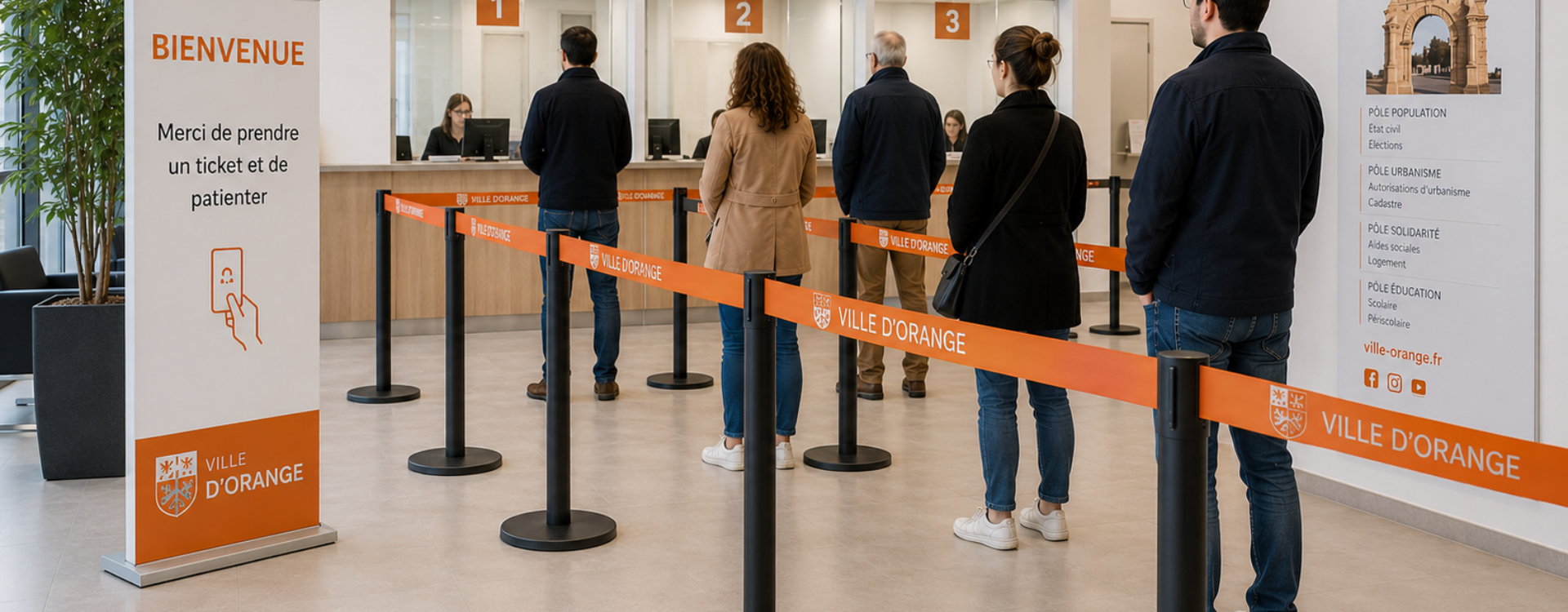Optimiser l'accueil et la file d'attente en mairie ou préfecture