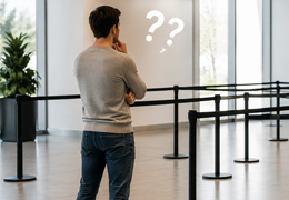 Combien de poteaux de guidage pour une file d’attente ?